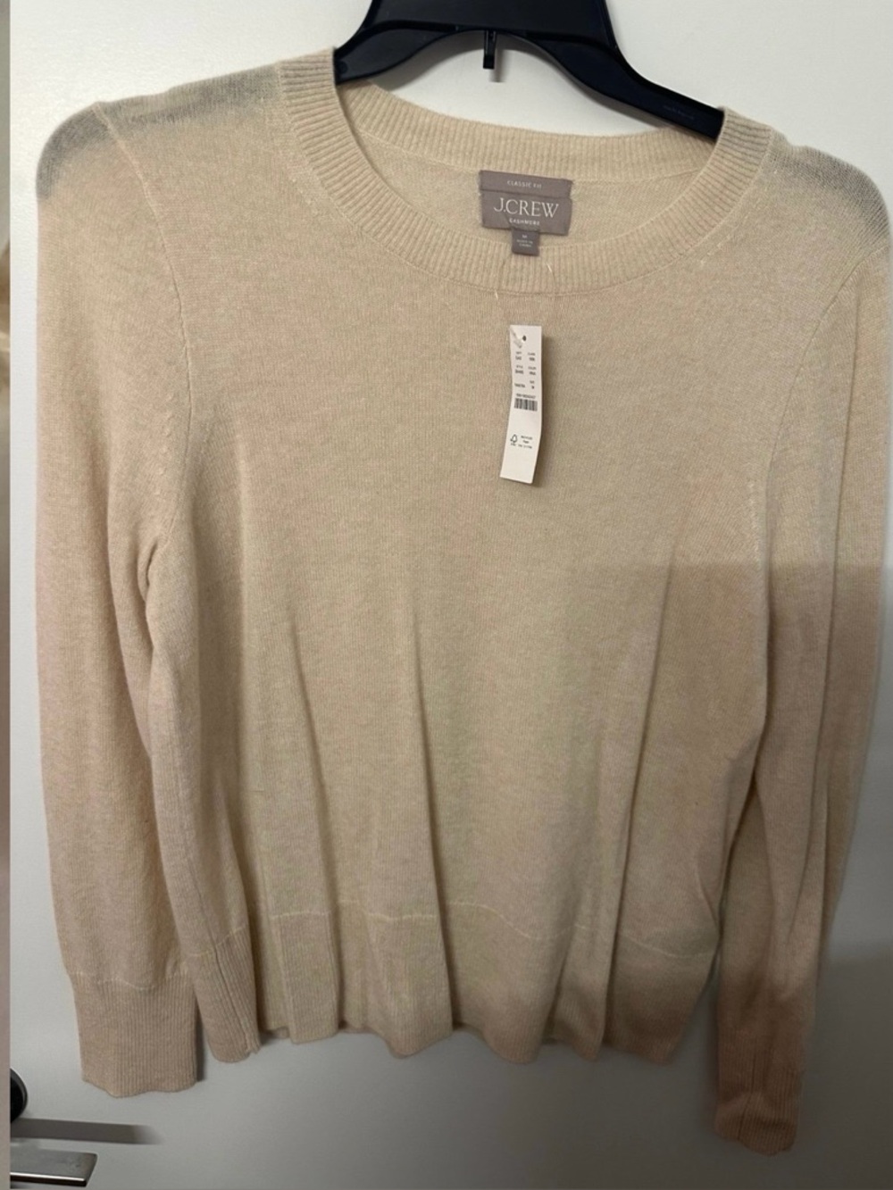 $80! J.Crew Women’s Crewneck Sweater in Light Beige Size M. FREE SHIPPING!